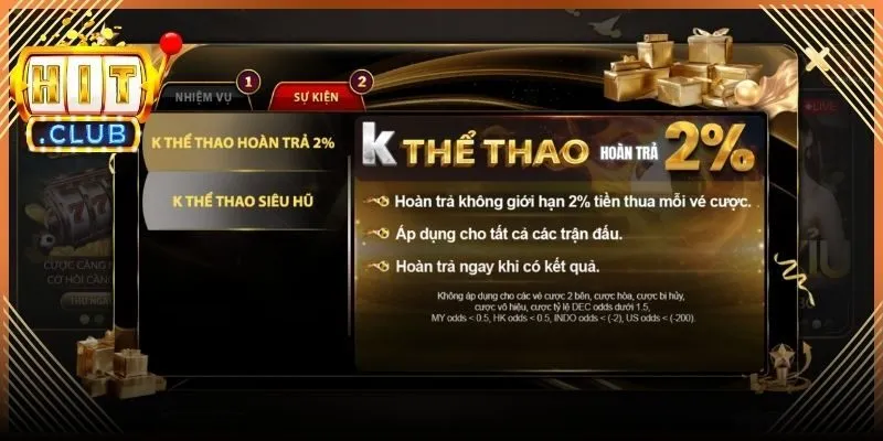 Các chương trình khuyến mãi Hitclub hiện được cung cấp